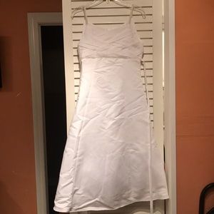 Girls white dress with pearls